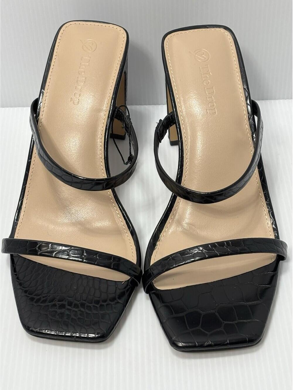 The Drop Womens Avery Square Toe High Heel Sandal 7US *READ MISMATCHED PATTERN**